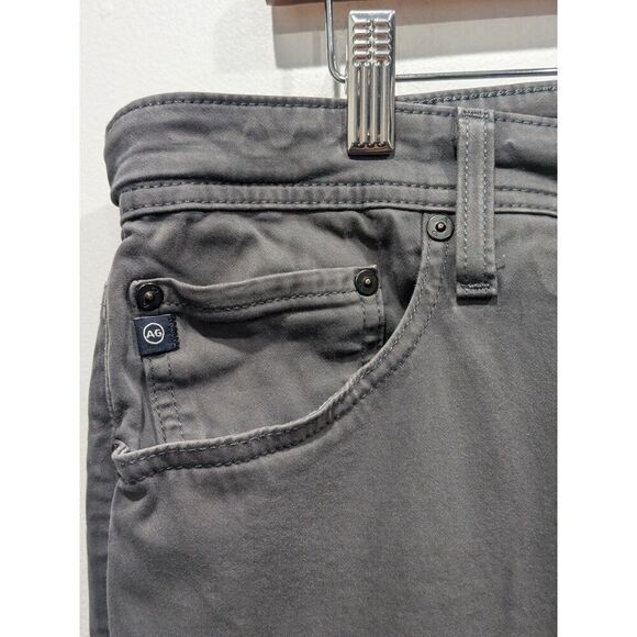 Adriano Goldschmied AG Gray Graduate SUD Sueded Tailored Leg Jean Pants, 38 - Picture 8 of 14